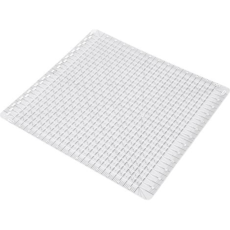 Gabarit de patchwork 12,5 x 12,5 pouces, en acrylique transparent bicolore, multifonctionnel, pour la couture et le patchwork. (1/5)