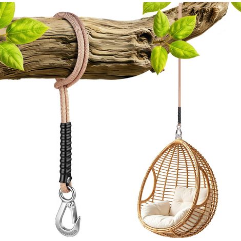Corde de Fixation pour Balançoire 60cm, Jusqu'à 440lbs, Naturel-1 Pièce (1/5)