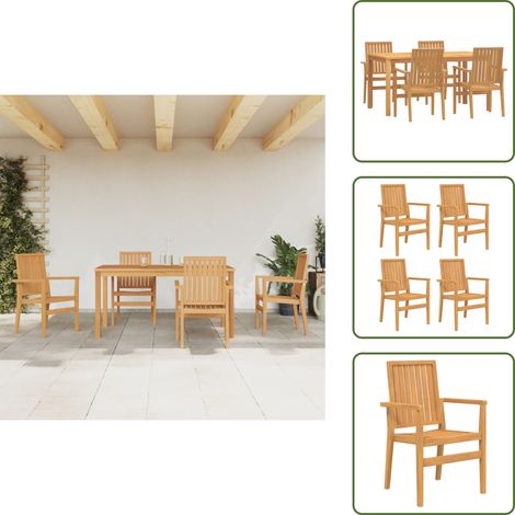 Mobili da esterno - vidaXL Set da Pranzo per Giardino 5 pz in Legno Massello di Teak - Tavolo in teak