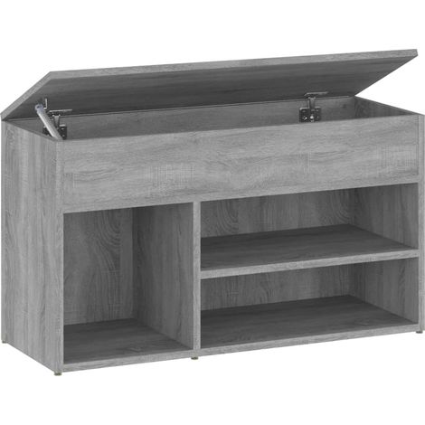 Schuhbank Sonoma Grau 80x30x45 cm Holzwerkstoff