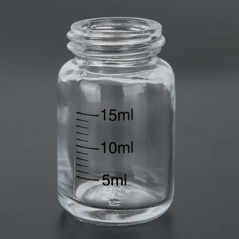 Flacon pulvérisateur aérographe transparent vide de 20 ml avec bouchon à ventouse standard et pompe intégrée. (1/5)