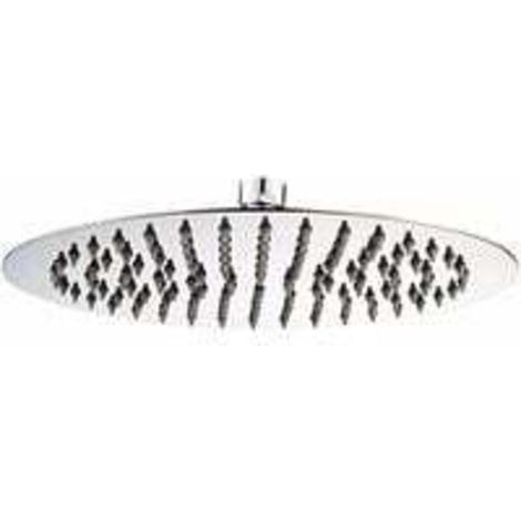 Stainless steel shower head - Water-saving shower, 15 cm round shower head, universal rain shower head with 1/2-inch thread, 360° swivel, 30° tilt, easy