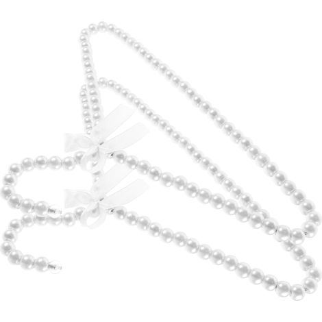 Lot de 2 Cintres pour Bébé en Abs Blanc, Petits Cintres à Pantalons, Organisateur de Placard pour Bébé, Gain de Place et Rangement (1/5)