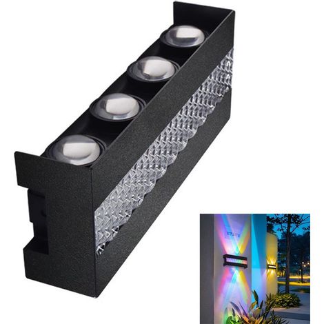 Diese LED-Wandleuchte für den Innen- und Außenbereich verfügt über 10 W RGB-Farbwechsel und ist eine ideale Wahl für Gärten und Wohnhäuser. (1/5)