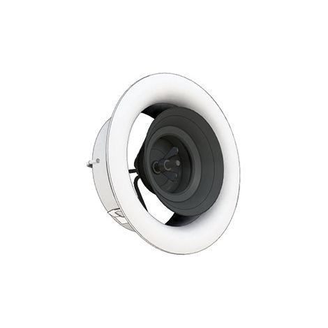 Corps de bouche d'insufflation et d'extraction métallique réglable AIRY finition blanc RAL9003 Matt NATHER 308055