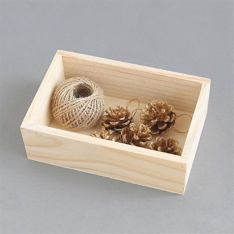 Retro-quadratischer kleiner Blumentopf aus Holz für Sukkulenten – Holzbox