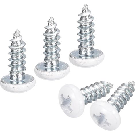 ST3.5x10mm Blanc Vis Autotaraudeuse, 50pcs Poêle Tête Phillips Bois Vis pour Travail Bois (1/5)