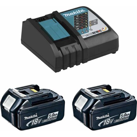 Power Set MAKITA (2 x 18V 5,0 Ah + DC18RC) (1/3)