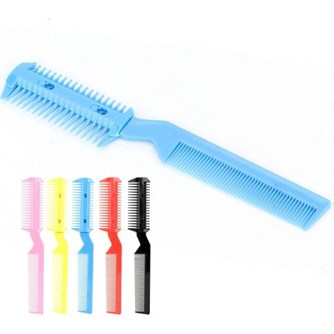 Lot de 5 Rasoirs Professionnels pour Dégarnir les Cheveux, Peigne Coupe-Chic, Coiffeur Salon, Tondeuse Styling (1/5)