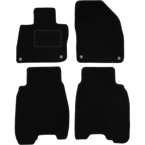 Tappetini in velluto nero per auto: Honda Civic VIII (UFO) hatchback (2006-2012) (1/5)