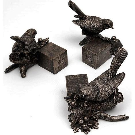 Bronze Robin Plant Pot Feet - Set of 3