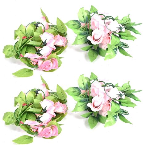 bandes de roses artificielles à faire soi même décoration pour mariage jardin festival (1/5)