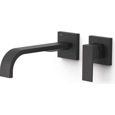 TRES 00630022NM CUADRO Pieza Vista para Cuerpo Empotrado De Lavabo Color Negro Mate - ref: 00630022NM