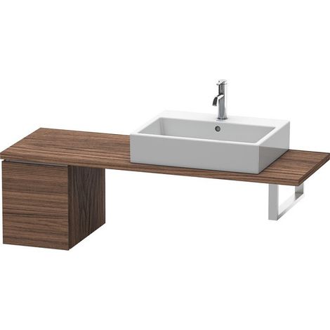 Consolle bassa L-CUBE 320x477x400mm noce scuro