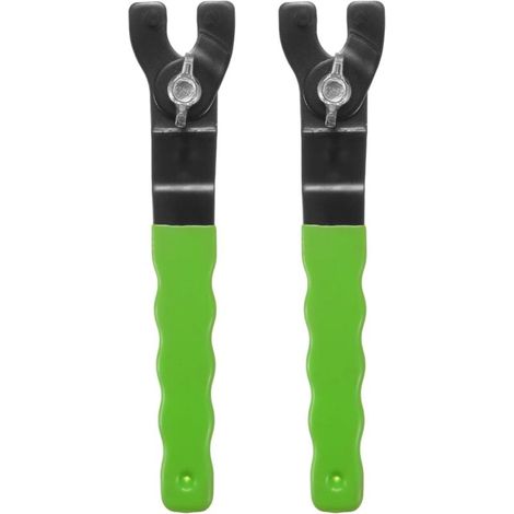 Lot de 2 clés pour meuleuse d'angle (10-46 mm), goupilles de blocage universelles réglables, clés de rechange vertes (1/4)