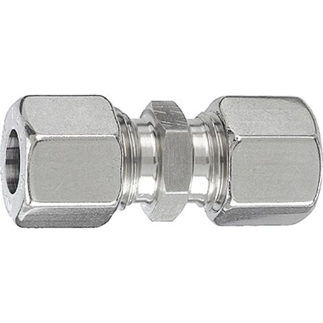 Riegler Gerade Verschraubung, Rohr-Außen-Ã˜ 15mm, Edelstahl 1.4571, 315bar (1/3)