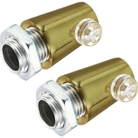2Pcs Lumière Cordon Poignées Connexion, Carbone Acier Lumière Câble Presse-étoupe avec Vis, pour Câblage suspendu Lumière Plafond Pendant Lampe, Laitonné (1/4)