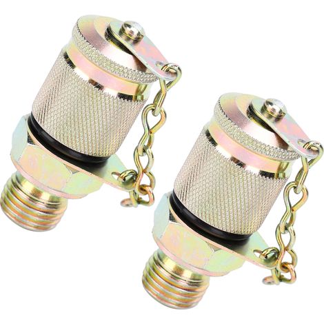 Adaptateur de test hydraulique (2 pièces) pour tuyau haute pression, outil de raccordement et de mesure M10 x 1‑M12 x 1,25 (1/5)