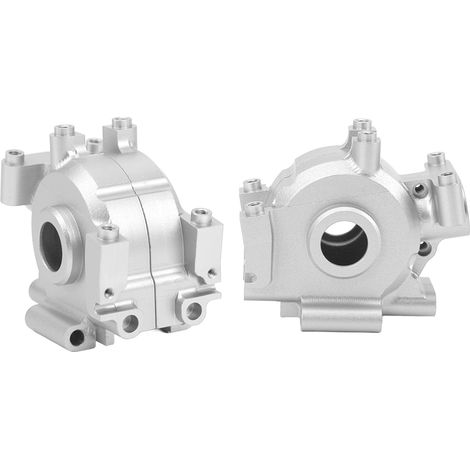 Boîte de vitesses avant en alliage d'aluminium résistant à l'usure et à la corrosion pour voiture RC Losi Baja Rey 1/10, couleur argent. (1/5)