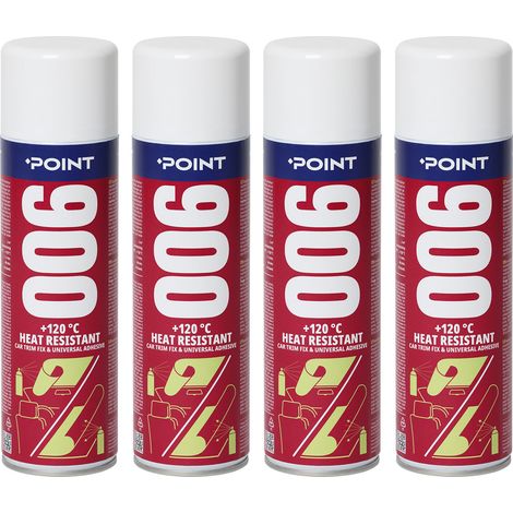 Colle en aérosol haute température POINT 006 +120°C – adhésif résistant à la chaleur – 500 ml – Lot de 4 pièces (1/5)