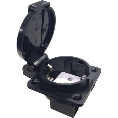 IP44 Waterproof European Socket for Type E/F Outlet 16A Dustproof German/French Industrial Socket with Cover for Car Inverter Air Conditioner Electrical Equipment