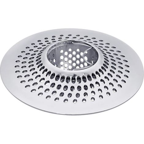Filtre à cheveux pour baignoire, siphon de sol, dispositif anti-obstruction, piège à cheveux/filtre pour baignoire et douche, en acier inoxydable (1/5)