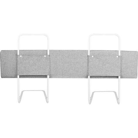 AUFUN Protection des bords de lit pour lit d'enfant, portable Bed Rail, Bed Bumper - Barrière de lit en mousse avec housse antidérapante (150cm, gris)