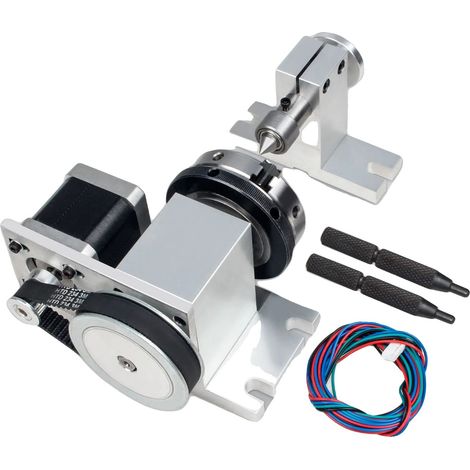 Kit de eje giratorio CNC, mandril de 65 mm, alto rendimiento de precisión, K12-65 mm de 4 mordazas (1/2)