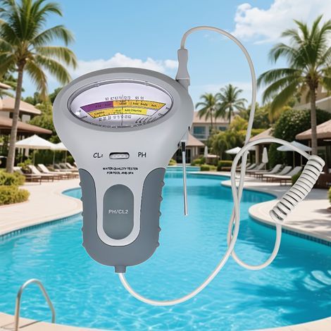 Testeur 2-en-1 de Chlore et pH, Kit Portable Numérique pour Aquariums Piscines (1/4)