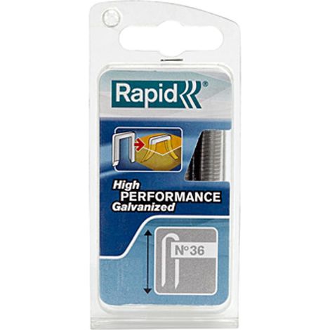 Grapas Rapid 36 14 mm metálico plateado acero galvanizado (1/3)