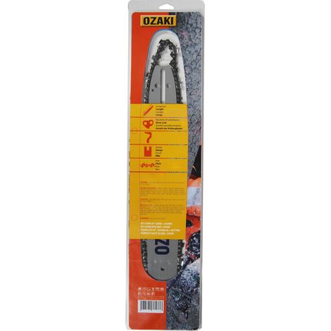 Guide tronçonneuse 30 cm – Chaîne 3/8 low pro .050 (1.3 mm) avec 44 maillons – Montage G pour coupe précise (1/2)