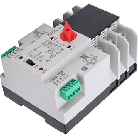 Interrupteur Inverseur Automatique 3P Rail DIN Double Alimentation 400V 100A (1/5)