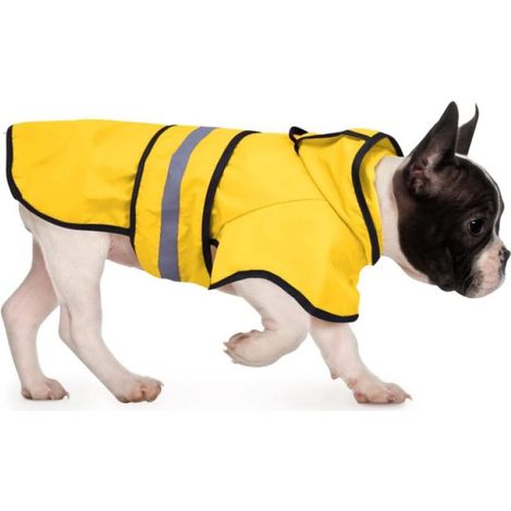 Manteau de Pluie à Capuche pour Chiens et Chiots de Petite à XL (Jaune, Taille S) (1/5)