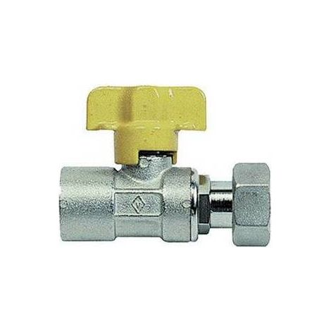 RUBINETTO A SFERA PER GAS FF CON BOCCHETTONE Misura: 1/2"  DN 10