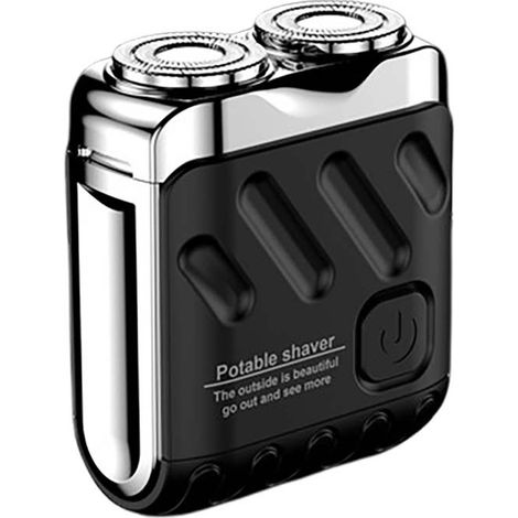 Rasoir électrique MINI Classic - Portable, rechargeable et étanche pour hommes et femmes Noir (1/5)