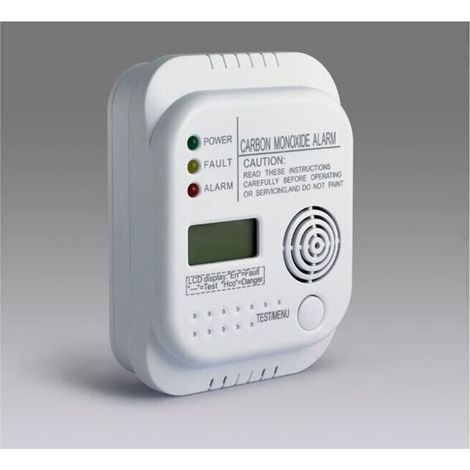 rilevatore di monossido di carbonio, alimentato da batterie AA, con display digitale di temperatura e livello della batteria, per casa e appartamento (1/3)