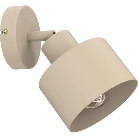 Applique murale orientable abat-jour cylindrique beige E27 15W Parkla Luminex (1/5)