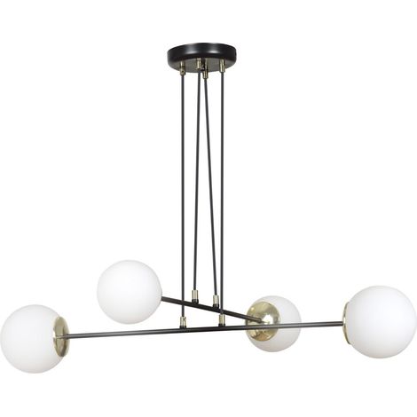 Lampadario Emibig OGNIS 4xE14 Nero Ø75cm dimmerabile (1/5)