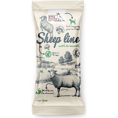Syta Micha Sheep Line Kauknochen – Schaf mit Brokkoli, 12 cm