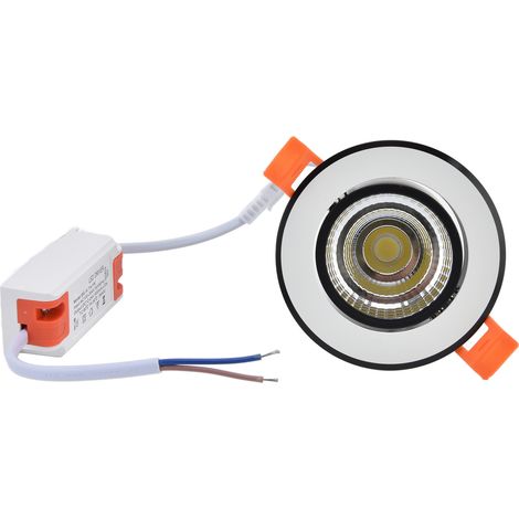 3,3 Zoll 7W COB LED-Einbauleuchte 6000K 100–264V Verstellbare Einbau-Deckenleuchte für Schlafzimmer (1/5)