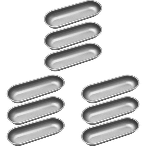 Hot-Dog-Form, Wurstform, Kohlenstoffstahl, antihaftbeschichtete Backformen, ovale Hot-Dog-Brötchenform für selbstgemachtes Brot (1/4)