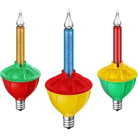 Lot de 3 guirlandes lumineuses de Noël à bulles, étanches IP65, à faible consommation d'énergie, pour intérieur (QingHai). (1/5)