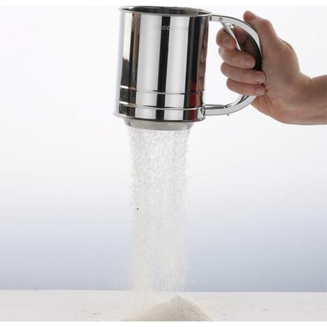 Spargifarina con rete in acciaio inox pedrini