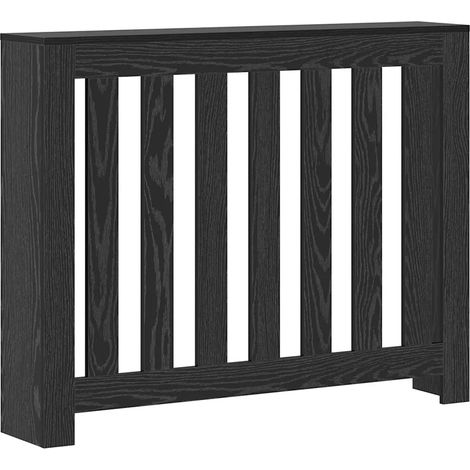 Copritirradiatore moderno con mensola 104 x 20 x 82 cm sicuro per bambini atmosfera raffinata in legno multistrato rovere nero 020052174