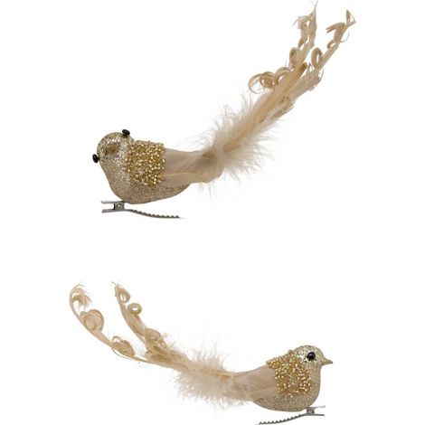SDN PLUMA DE AVE X3 AMBR 17CM - Feeric lights & christmas (1/5)
