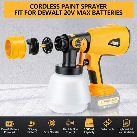 Dewalt 20V Akku-Farbspritzgerät, HVLP Akku-Werkzeug, Farbspritzpistole (1/5)
