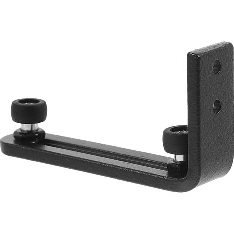 Guide de Sol pour Porte Coulissante à Double Roue Quincaillerie pour Portes de Grange Kit Anti-balancement en Caoutchouc Noir Fournitures de Coulissante Accessoire de (1/5)