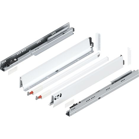 Blum Tandembox antaro D-Reling Schubladenschienen-Set 1 Paar, 65kg 600mm Vollauszug Blumotion, seidenweiß