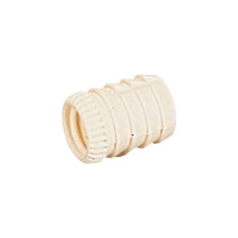 Manchon no. 49 - Filetage : M6 - Perçage : 8 mm - Matériau : Plastique - Décor : Blanc - Longueur : 11 mm - HETTICH