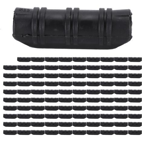Confezione da 100 fascette stringitubo – 22 mm – per tubi da giardino – nere
